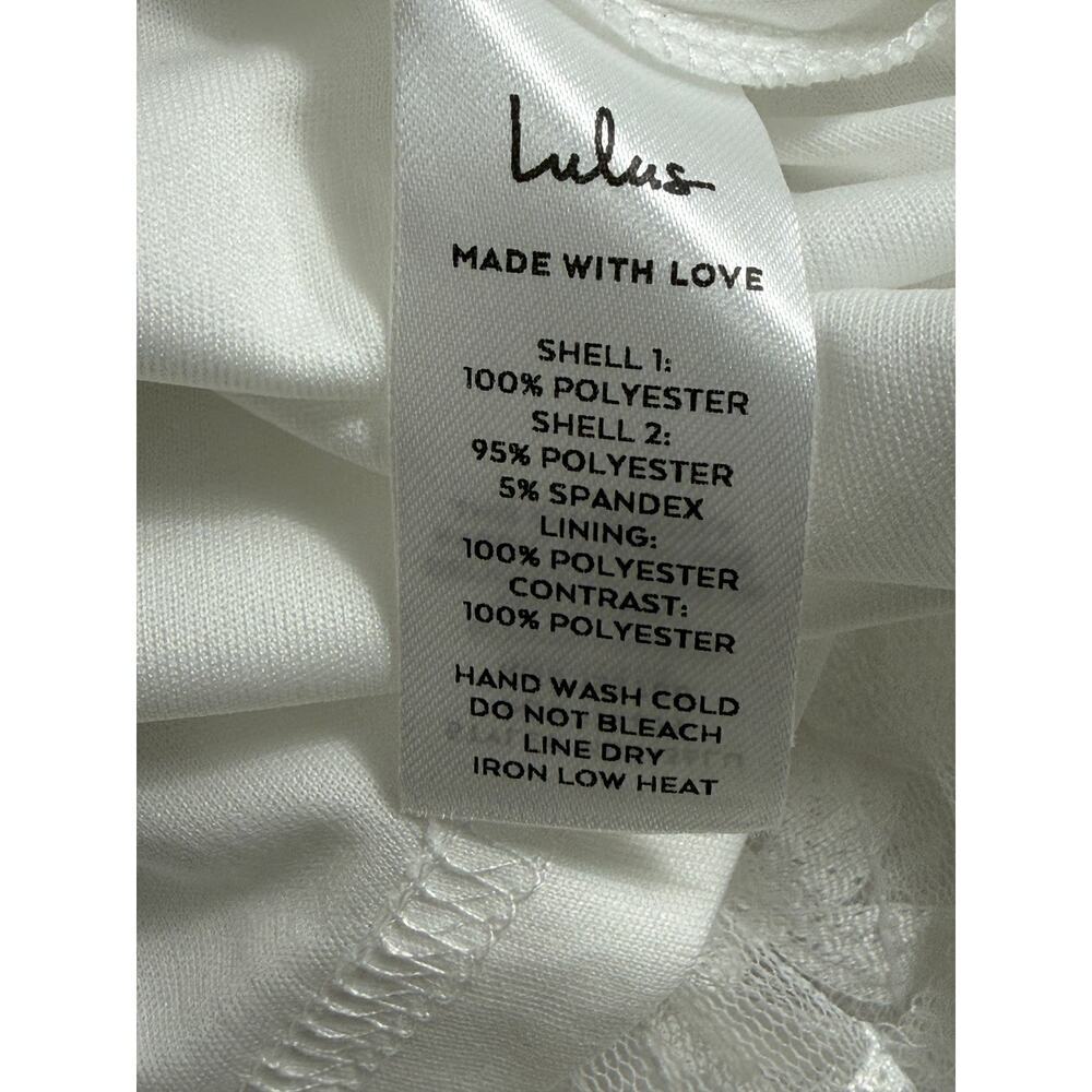 NWT Lulus Ethereal Impression White Coquette ruffled midi wedding dress Sz M - Picture 12 of 15